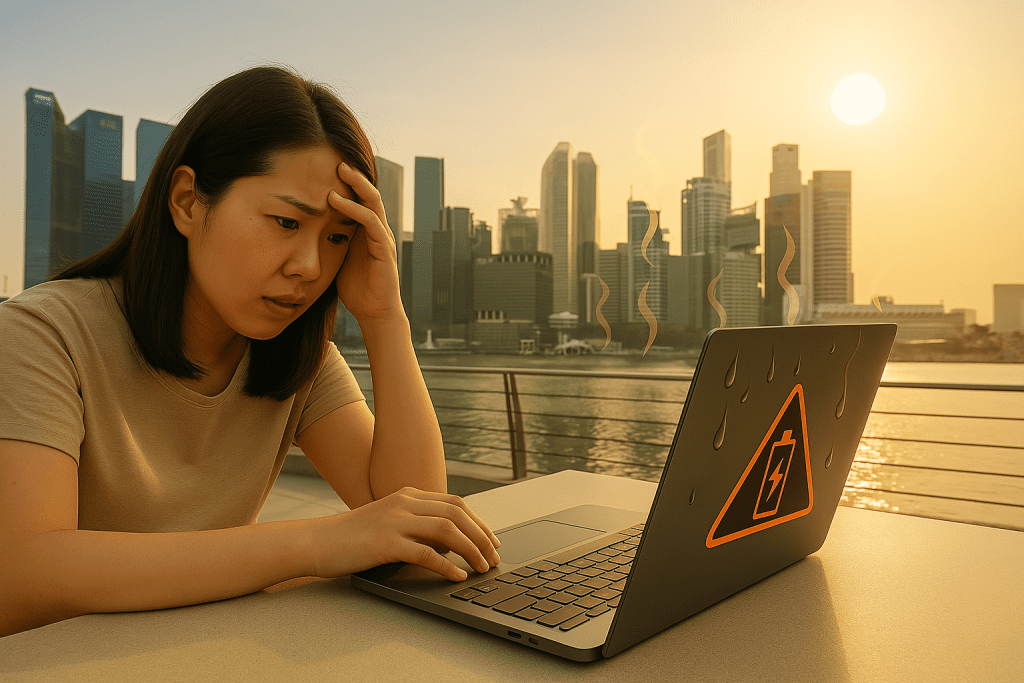 How hot weather conditions in Singapore affect laptop batteries 