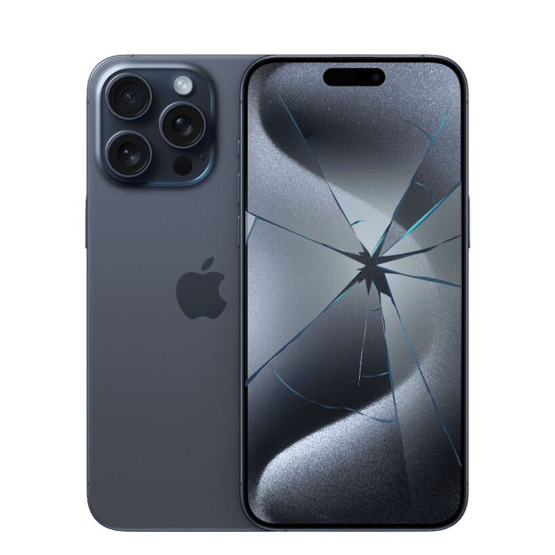 iPhone 15 Pro Max broken screen being professionally replaced with genuine Super Retina XDR display Singapore