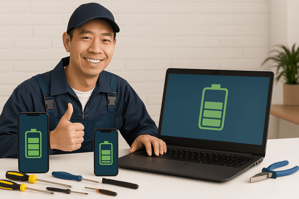 Professional services to fix device battery