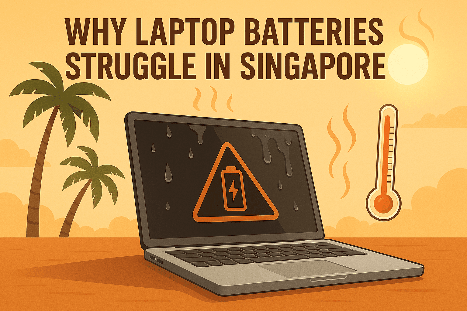 Weather conditions in Singapore affecting laptop