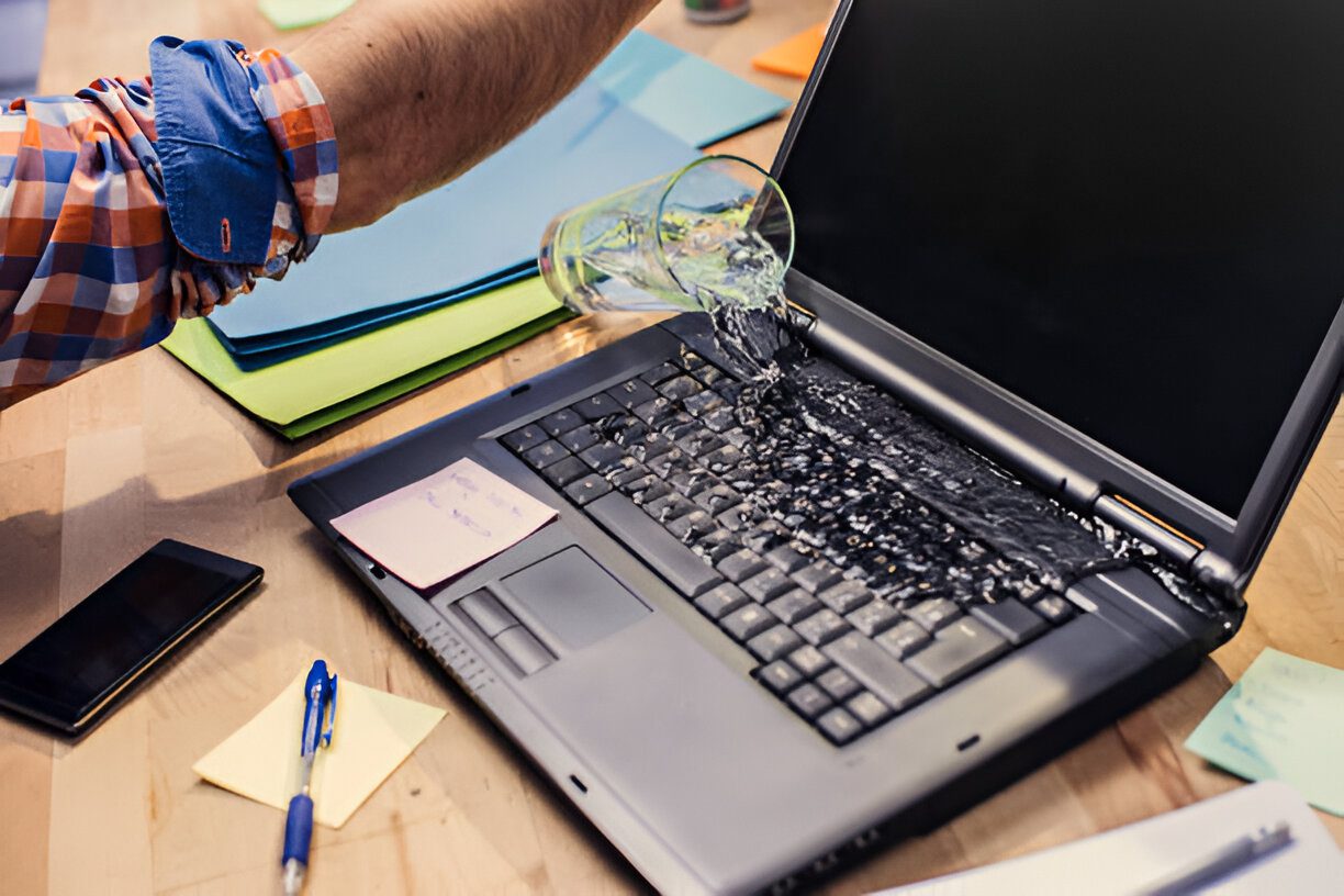 Service to fix damaged water laptop