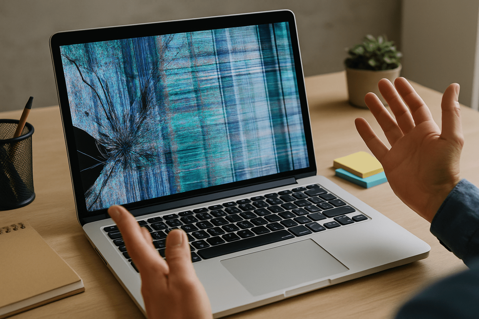 Steps to take when laptop screen cracks