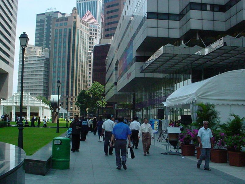 City Hall Singapore heritage district with historic buildings